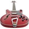 Hagstrom HSVIKB04 Bass Guitar, Viking, Wild Cherry Transparent