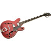 Hagstrom HSVIKB04 Bass Guitar, Viking, Wild Cherry Transparent