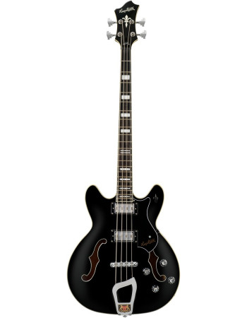 Hagstrom HSVIKB09 Bass Guitar, Viking, Black Gloss