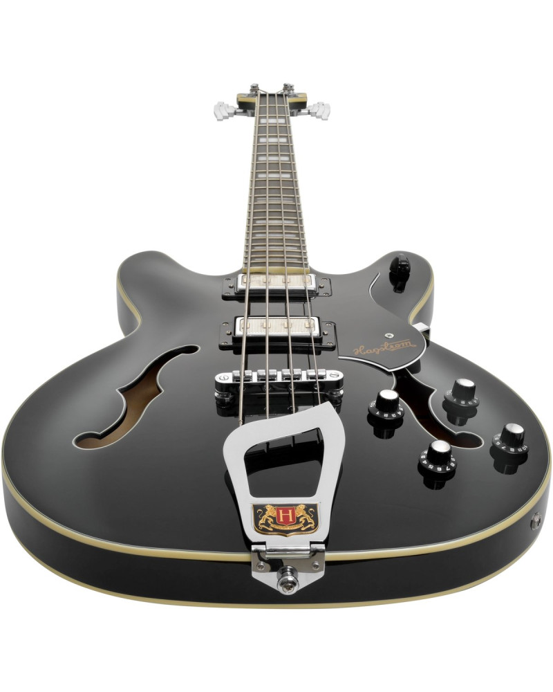 Hagstrom HSVIKB09 Bass Guitar, Viking, Black Gloss