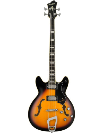 Hagstrom HSVIKB18 Bass Guitar, Viking, Tobacco Sunburst