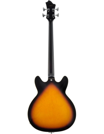 Hagstrom HSVIKB18 Bass Guitar, Viking, Tobacco Sunburst