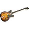 Hagstrom HSVIKB18 Bass Guitar, Viking, Tobacco Sunburst