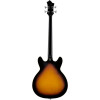 Hagstrom HSVIKBL18 Bass Guitar, Viking, Tobacco Sunburst, Left-hand