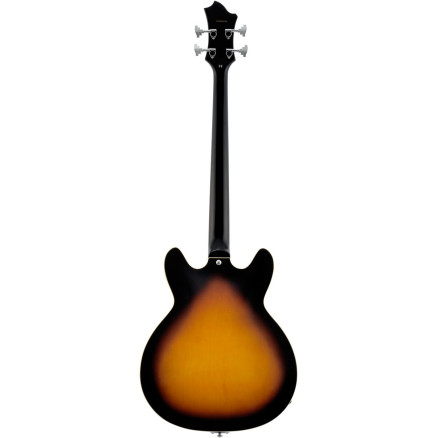 Hagstrom HSVIKBL18 Bass Guitar, Viking, Tobacco Sunburst, Left-hand