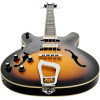 Hagstrom HSVIKBL18 Bass Guitar, Viking, Tobacco Sunburst, Left-hand