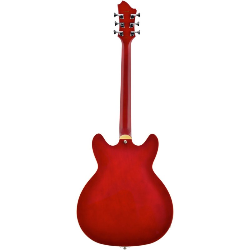 Hagstrom HSVIKL04 Electric Guitar, Viking, Transparent Cherry, Left-hand