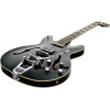 Hagstrom HSVVIDLXBA09 Electric Guitar, Tremar Viking Baritone DLX, Black Gloss