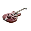 Hagstrom HSVVIKDL04 Electric Guitar, Tremar Viking Deluxe, Wild Cherry Transparen t