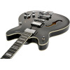 Hagstrom HSVVIKDL09 Electric Guitar, Tremar Viking Deluxe, Black Gloss