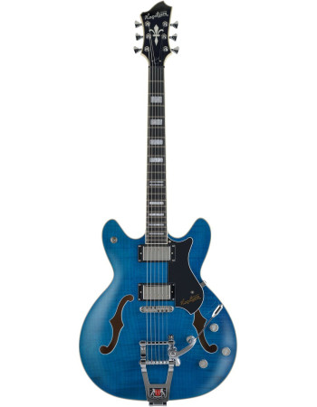Hagstrom HSVVIKDL77 Electric Guitar, Tremar Viking Deluxe, Cloudy Seas