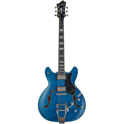 Hagstrom HSVVIKDL77 Electric Guitar, Tremar Viking Deluxe, Cloudy Seas