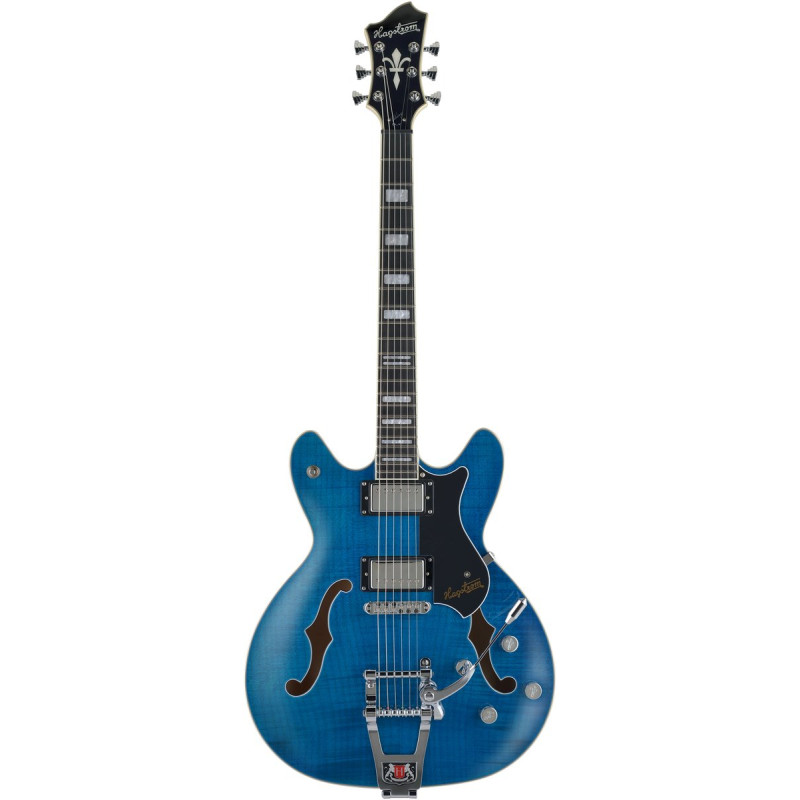 Hagstrom HSVVIKDL77 Electric Guitar, Tremar Viking Deluxe, Cloudy Seas