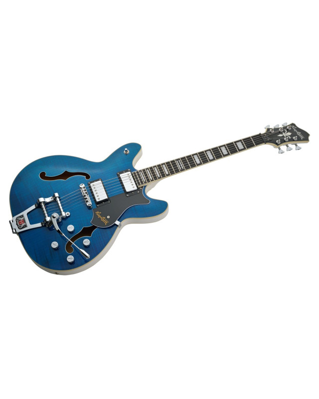 Hagstrom HSVVIKDL77 Electric Guitar, Tremar Viking Deluxe, Cloudy Seas
