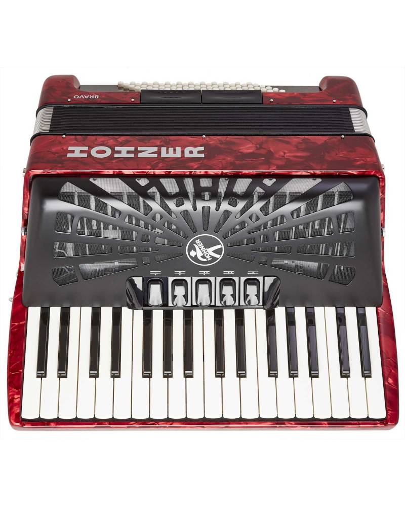 Hohner Bravo III 72 red (SilentKey)