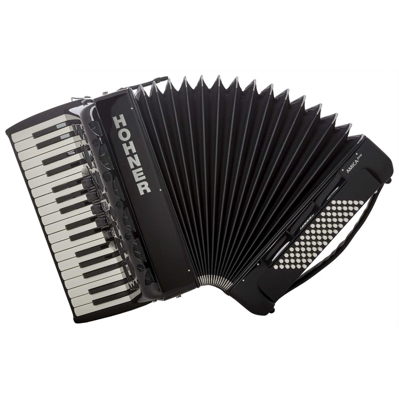 Hohner Amica Forte III 72 Black Silent Key