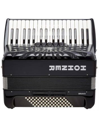 Hohner Bravo III 72 Black Silent Key