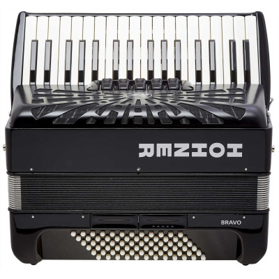Hohner Bravo III 72 Black Silent Key