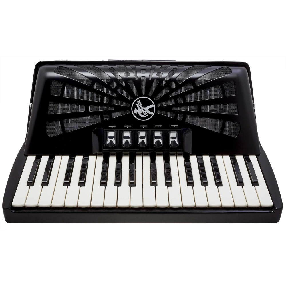 Hohner Bravo III 72 Black Silent Key