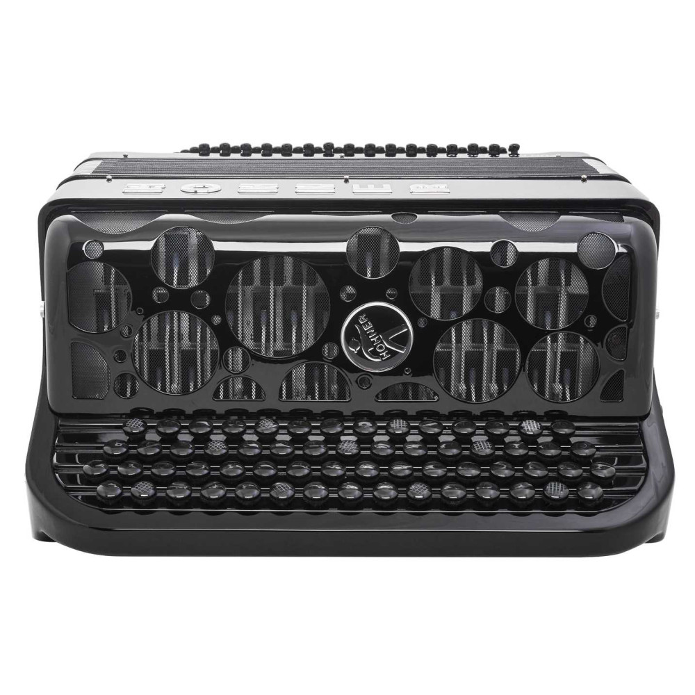 Hohner Fun Nova II 80 light, black celluloid, B-stepped
