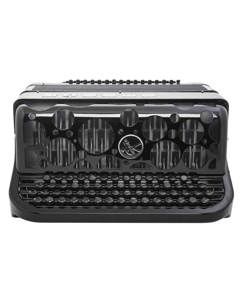 Hohner Fun Nova II 80 light, black celluloid, B-stepped