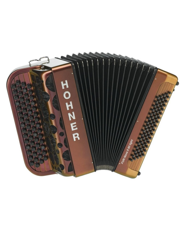 Hohner Fun Nova II 80 light, red to gold, B-stepped