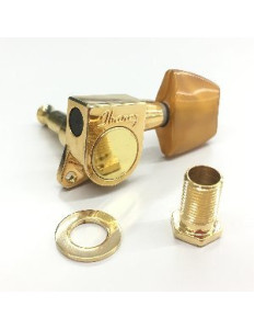 Ibanez 1B-5AMH18N machine head set Smooth T. AS Pearl -Brown Knobs - 3L+ 3R