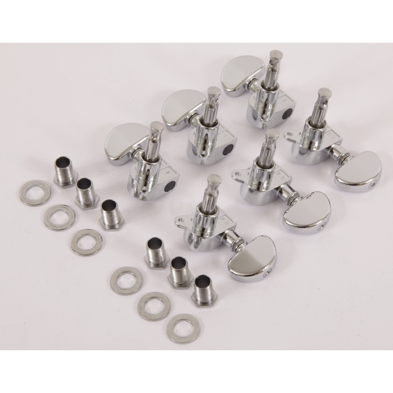 Ibanez 1B-5AMH35B E-Guitar machine head tuner set - 3 x left/3 x right in chrome