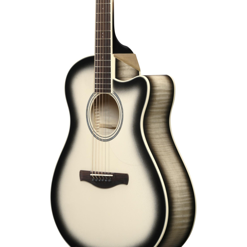 Ibanez 1B-AAM370M1CE Advanced Acoustic AAM Acoustic Guitar 6-String - Transparent Panda High Gloss