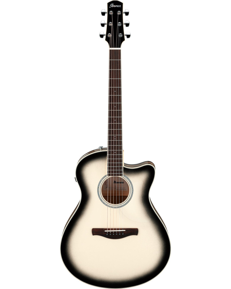 Ibanez 1B-AAM370M1CE Advanced Acoustic AAM Acoustic Guitar 6-String - Transparent Panda High Gloss