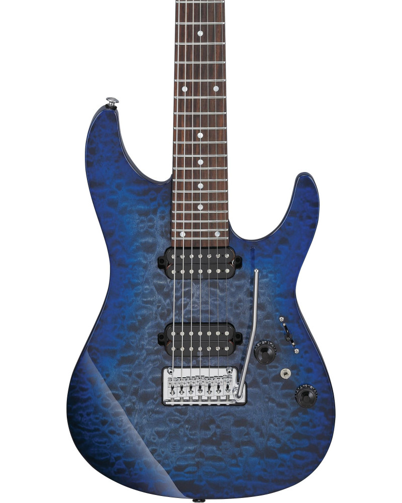 Ibanez 1B-AZ427P2QMT Premium AZ Electric Guitar 7-String - Twilight Blue Burst + Gig Bag