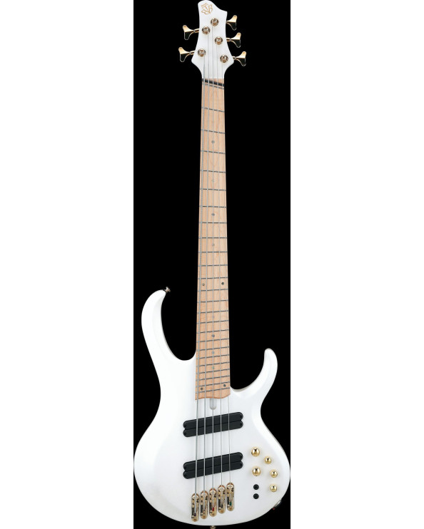 Ibanez 1B-BTB605MLMP Bass Workshop 5-String - Pearl White Matte Multi-Scale