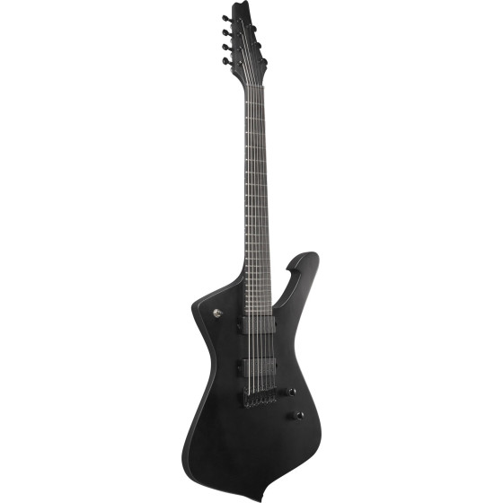 Ibanez 1B-ICTB721BKF Iron Label Iceman E-Guitar 7 String - Black Flat