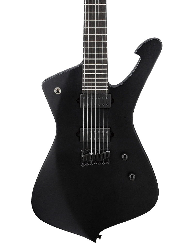 Ibanez 1B-ICTB721BKF Iron Label Iceman E-Guitar 7 String - Black Flat