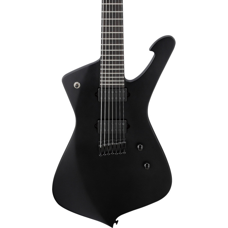 Ibanez 1B-ICTB721BKF Iron Label Iceman E-Guitar 7 String - Black Flat