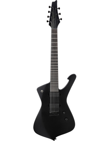 Ibanez 1B-ICTB721BKF Iron Label Iceman E-Guitar 7 String - Black Flat