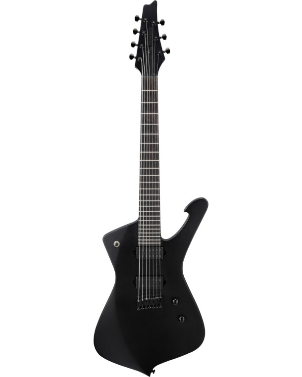 Ibanez 1B-ICTB721BKF Iron Label Iceman E-Guitar 7 String - Black Flat