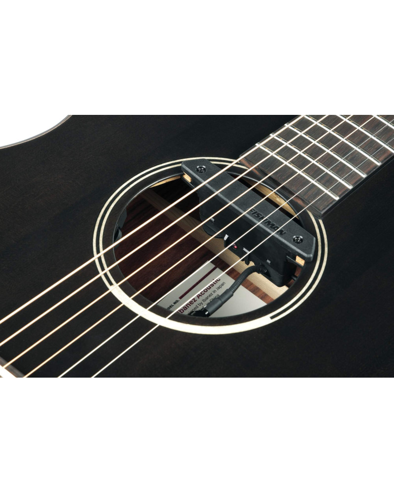 Ibanez JGM5-BSN Jon Gomm Signature Acoustic Guitar 6-String - Black Satin Top / Natural High Gloss Back and Sides + Gig 