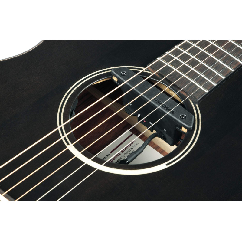 Ibanez 1B-JGM5-BSN Jon Gomm Signature Acoustic Guitar 6-String - Black Satin Top / Natural High Gloss Back and Sides + G