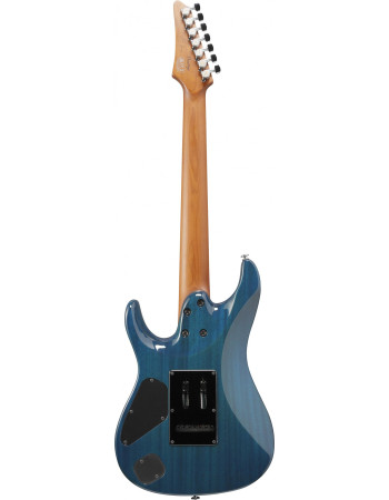 Ibanez 1B-MM7-TAB Martin Miller AZ Signature E-Guitar 7-String - Transparent Aqua Blue + Case