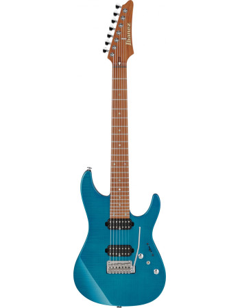 Ibanez 1B-MM7-TAB Martin Miller AZ Signature E-Guitar 7-String - Transparent Aqua Blue + Case