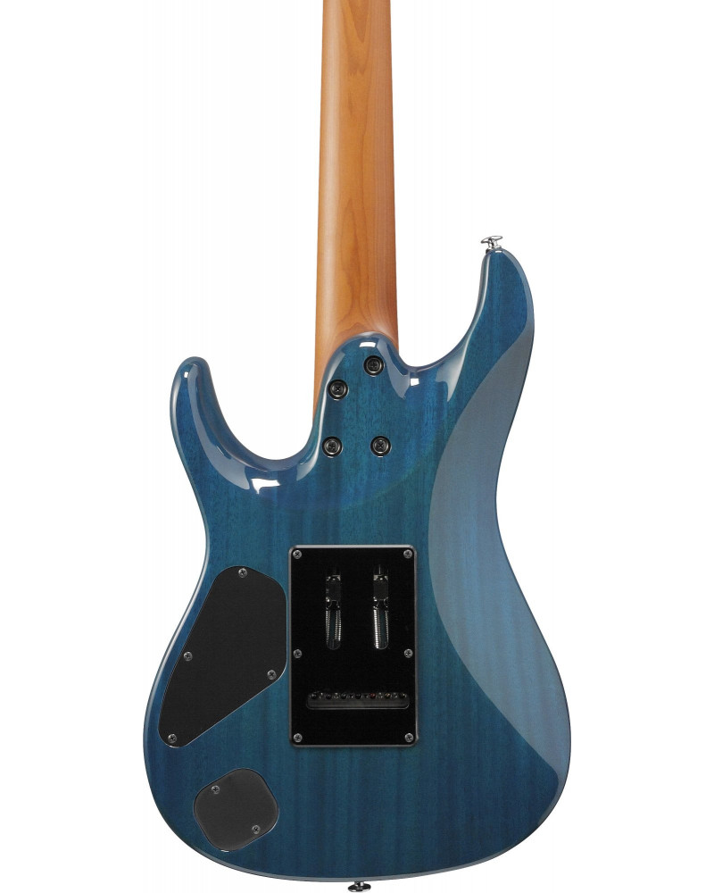 Ibanez 1B-MM7-TAB Martin Miller AZ Signature E-Guitar 7-String - Transparent Aqua Blue + Case
