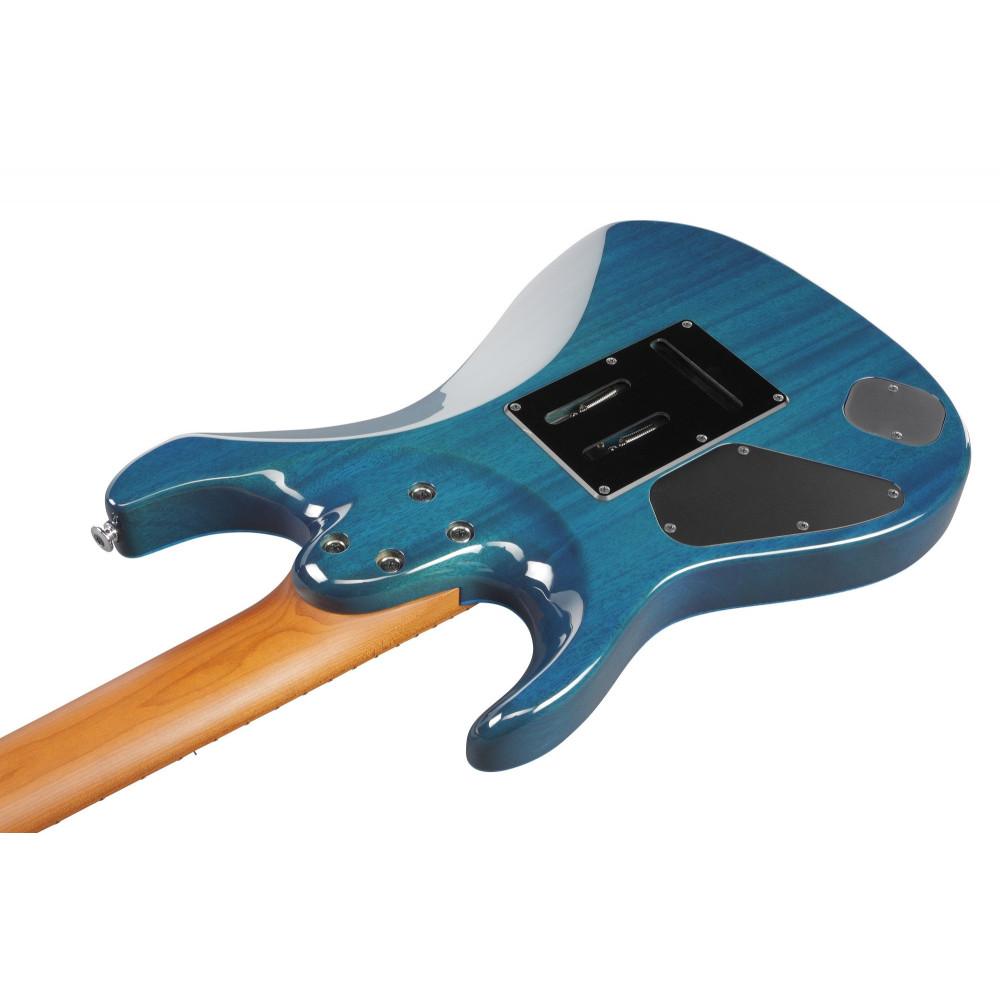 Ibanez MM7-TAB Martin Miller AZ Signature E-Guitar 7-String - Transparent Aqua Blue + Case
