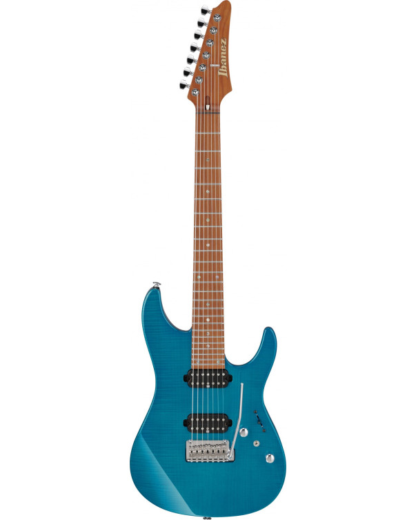 Ibanez 1B-MM7-TAB Martin Miller AZ Signature E-Guitar 7-String - Transparent Aqua Blue + Case