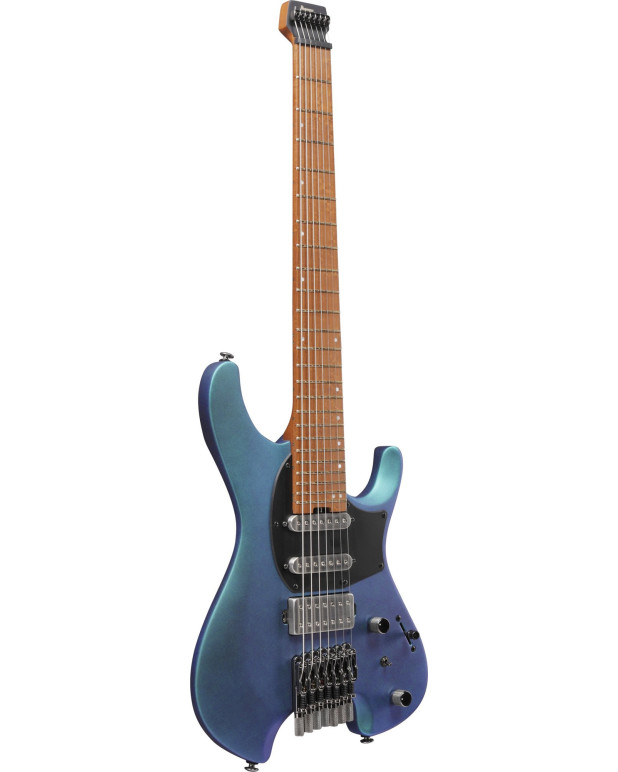 Ibanez 1B-Q547-BMM Quest Electric Guitar 7-String - Blue Chameleon Metallic Matte + Gig Bag