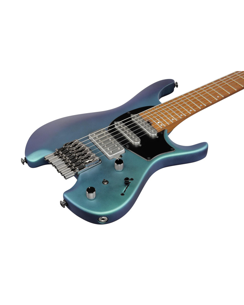 Ibanez 1B-Q547-BMM Quest Electric Guitar 7-String - Blue Chameleon Metallic Matte + Gig Bag