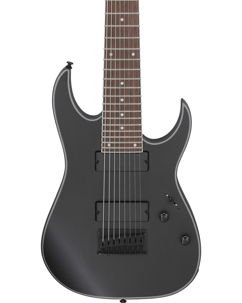 Ibanez 1B-RG8EX-BKF RG Electric Guitar 8-String - Black Flat