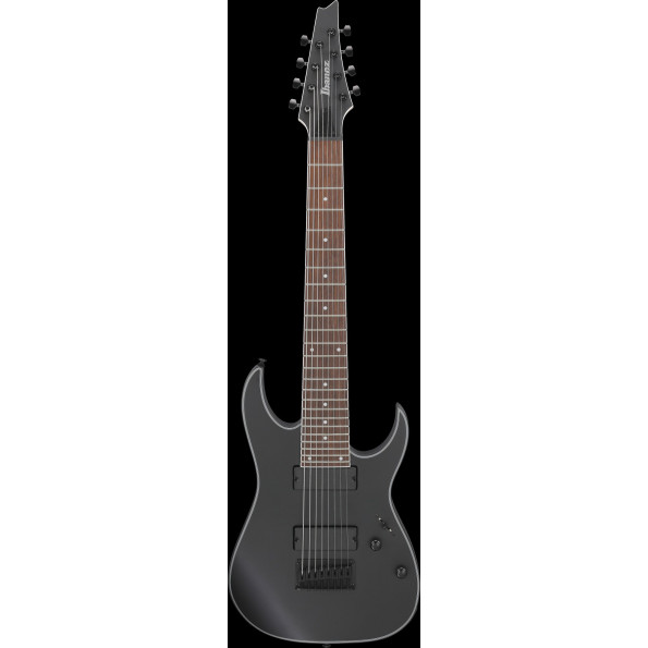 Ibanez 1B-RG8EX-BKF RG Electric Guitar 8-String - Black Flat