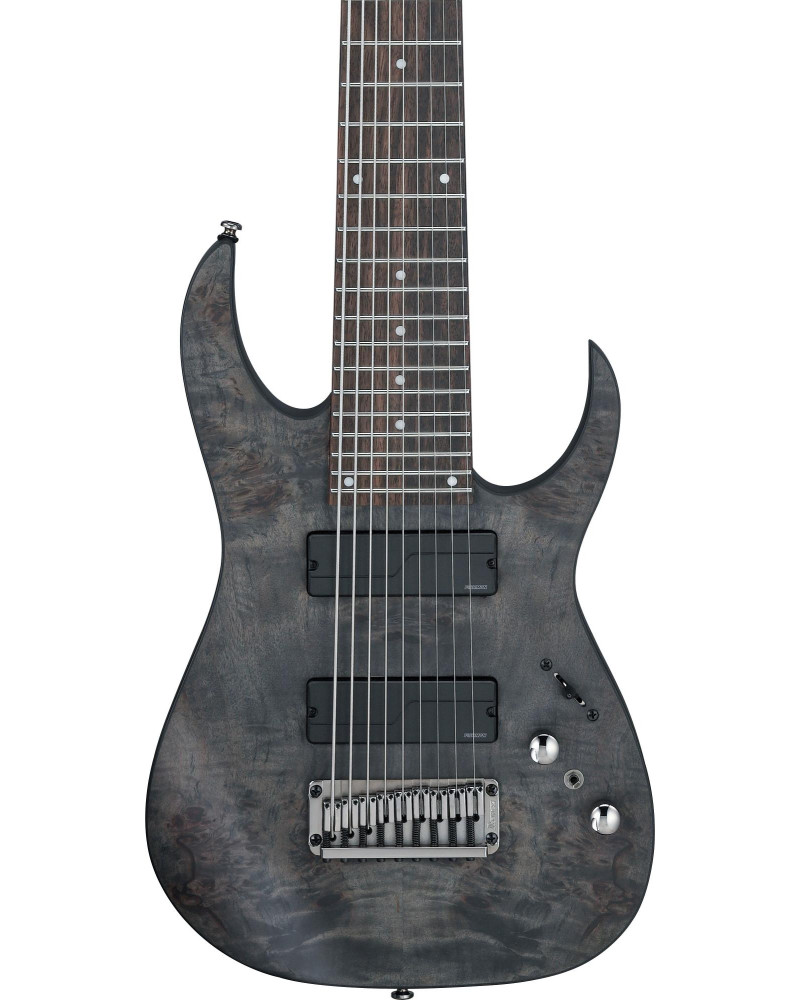 Ibanez 1B-RG9PB-TGF Axe Design Lab RG Electric Guitar 9-String - Transparent Gray Flat