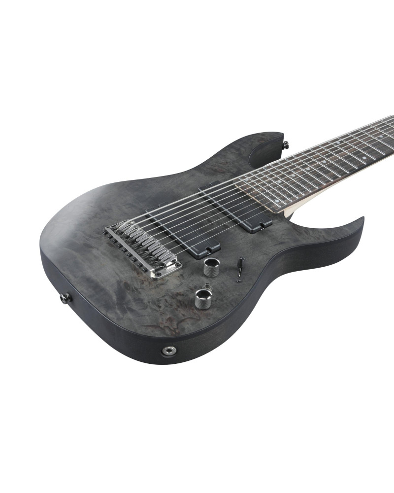 Ibanez 1B-RG9PB-TGF Axe Design Lab RG Electric Guitar 9-String - Transparent Gray Flat